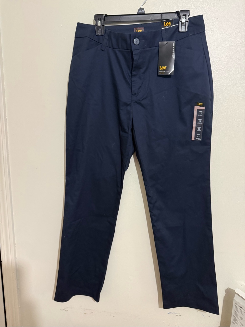 Lee womens Navy Straight-Leg Chinos